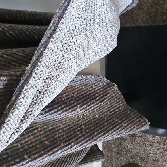 LuLaRoe Kristin Gray and Peach Cowl Neck Blouse - Picture 6 of 15